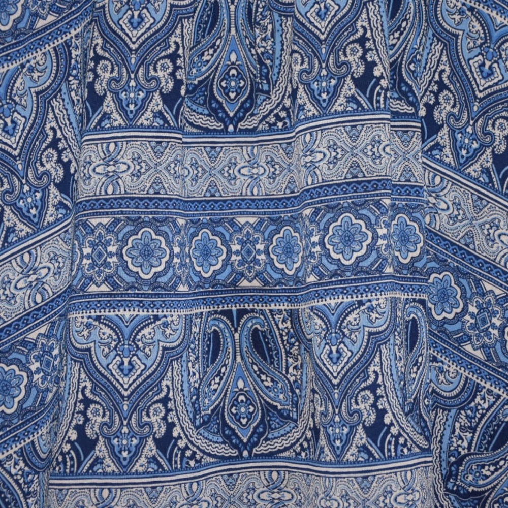 Blue patterned dress